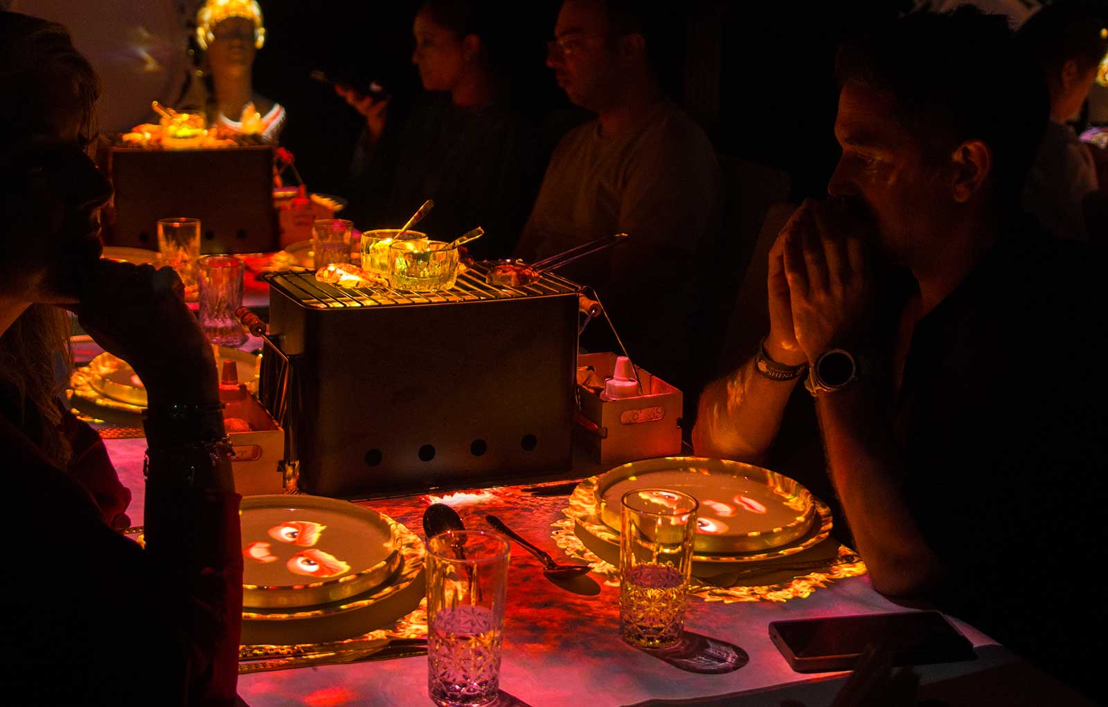 4 Elements Dinnershow — fire element projection